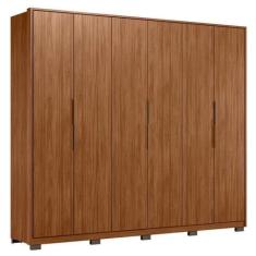 Guarda Roupa Casal Atrice 6 Portas Nogueira Touch Com Pés Demóbile  De