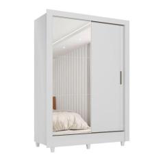 Guarda Roupas Solteiro Com Espelho 2 Portas De Correr 2 Gavetas Bélgic