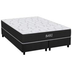Cama Box King: Colchão Espuma Orthoflex D45 Bari + Base CRC Suede Gray
