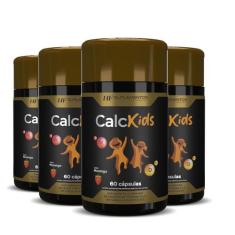 4x calcio kids 60caps mastigavel sabor morango hf suplements, PREMIUM