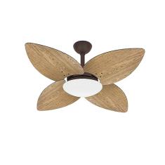 Ventilador Teto Winds Marrom 4 Pás Freijó Sala Ventax 220V
