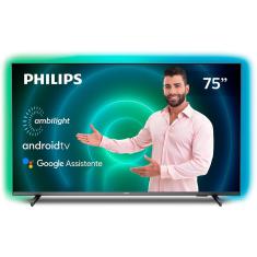 Smart TV 75" UHD 4K Philips 75PUG7906, Ambilight Android TV, HDR10+, Dolby Vision, Dolby Atmos, Design Borderless e Bluetooth