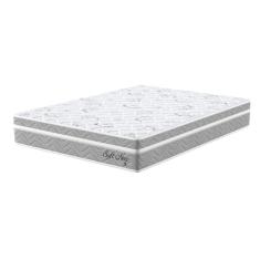 Colchão Viúva 128x188x24cm Molas Ensacadas Soft New Montreal Cinza