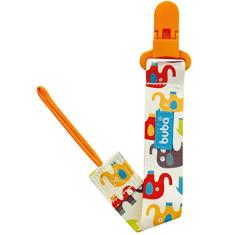 Buba Elefantinho Prendedor de Chupeta, Laranja/Verde/Vermelho