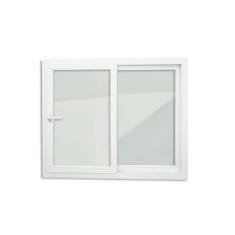 Janela de PVC 100x100cm 2 Folhas com Vidro Liso e Cremona ITEC Brimak Branco