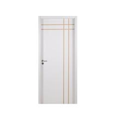 Kit Porta de Madeira Decorada 215x84cm com Batente de MDF Ultra 10cm Mantiqueira MGM Branco