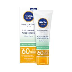 NIVEA SUN Protetor Solar Facial Beauty Expert Controle de Oleosidade FPS 60 50g