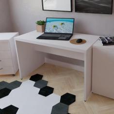Mesa para Escritório 100cmx60cm 40mm Bramov Móveis Branco