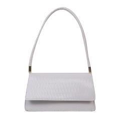 Bolsa feminina de couro PU nas axilas retrô bolsas femininas modernas para meninas pequenas bolsas de ombro, Branco, Retrô