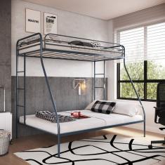 Beliche Casal + Solteiro em Ferro Nice Cinza