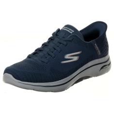 Skechers Go Walk Arch Fit 2.0 Tênis masculino Grand, Azul-marinho/laranja, 41