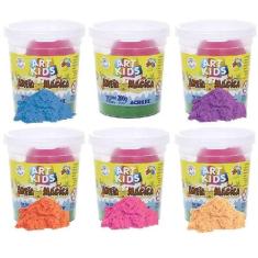 Areia Mágica Cinética 200g Art Kids Kit com 6 Unidades, Areia Mágica 2