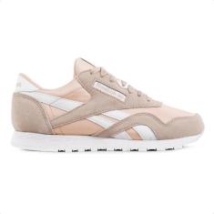 Tênis Reebok Classic Nylon Feminino, 35, Rosa, Branco