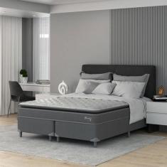 Cama Box com Colchão Queen Classic com Espuma D40 (66x158x198) Marrom 