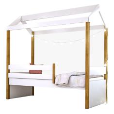 Cama Montessori Cabana Solteiro Com Cordão Led