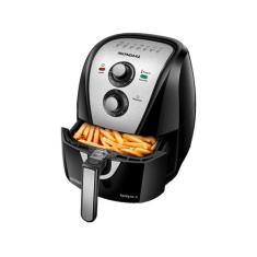 Air Fryer Mondial Family AFN-40-BI Preto e Inox 4L com Timer, Preto e 