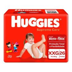 Fralda Huggies Supreme Care XXG - 26 Tiras, XXG, 26