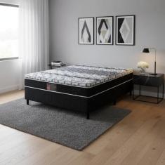 Cama Box + Colchão Castor Casal Class One Face Tecnopedic 138x188x52cm