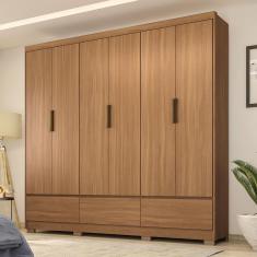 Guarda-Roupa Casal Demóbile Delucca com 6 Portas e 3 Gavetas - 233 cm de Largura