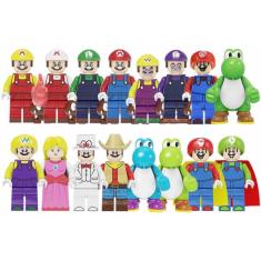 Bonecos Blocos De Montar Kit Coleção Super Mario Bros 16