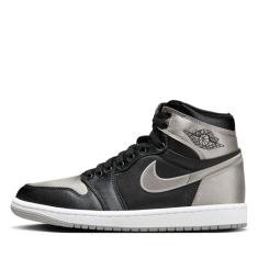 Jordan Tênis feminino Air 1 High Retro OG 'Satin Shadow' - (FD4810 010), Preto/cinza médio-branco, 36