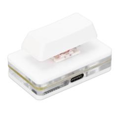 Teclado único USB, Script Personalizado, LED RGB, Compatível Com Linux, para OS X, para Pi, Cabo Adaptador CA Com Fio Tipo C para Escritório, Jogos, Música, Mídia, Industrial