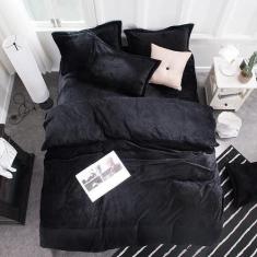 Jogo De Cama Solteiro King Sued 5 Pç Edredom De 200X240Cm - Espaço Cas