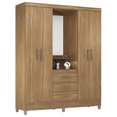 Guarda Roupa Capelinha 4 PT Com Espelho 43220 Amendola Touch Demobile