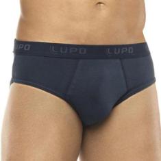 Cueca slip algodão com elastano lupo 00485-002, P, Preto