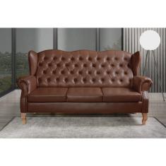 Sofá 3 Lugares Capitonê Vintage Imperador Chesterfield