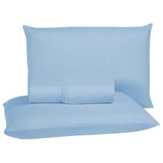 Kit Lençol Casal 400 Fios Poliéster 3 Peças Jogo Forro de Cama Box Ext