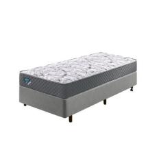 Cama Box Solteiro Reforçado 88x188x38cm e Colchão Adapto Molas Ensacad
