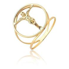 Anel Jesus Cristo Na Cruz Crucifixo Ouro 10k Puro Ab609 - MAEHLER, 15,