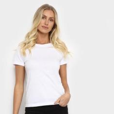 Camiseta Básica Hering Slim World Feminina, Branco, G