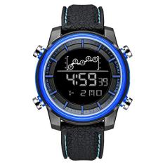 Relógio Digital masculino Smael 1556 à prova d´ água (Preto Azul)