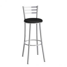 Banqueta com Encosto Miami 101cm Compoarte Cromado 