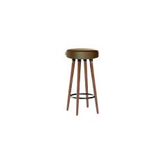 Banqueta Moderna Alta Roma Slim Camel 70cm