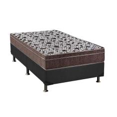 Conjunto Box Solteiro: Colchão Molas Ortobom SuperPocket Physical + Base CRC Suede Gray(88x188)