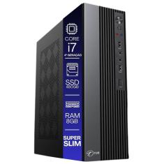Computador TOB Slim Compacto 4ª Geração Intel Core i7 SSD 480GB Memória 8GB Windows 10 Trial Desktop PC CPU