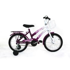 Bicicleta Infantil Menina Aro 16 Completa C/ Cesta Feminina-Feminino