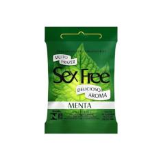 Preservativo Lubrificado Menta Sex Free 12 pacotes x3un