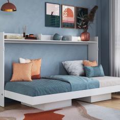 Cama Solteiro Articulável Horizontal 80 Branco