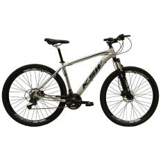 Bicicleta Aro 29 Ksw Xlt Alumínio 24v Câmbios Shimano Garfo Com Trava No Ombro - Prata Tam.15
