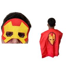 Kit Fantasia Capa e Máscara Menino de Ferro Festas Infantil - Lynx Pro