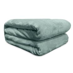 Cobertor Solteiro Flannel Liso Verde - Andreza - Andreza Enxovais, Lis