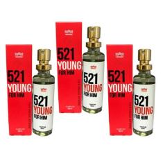 Kit 3 Perfume Masculino 521 Young For Him Amakha Paris 15Ml