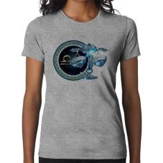 Baby Look Signo Libra Astrologia - Foca na Moda, Cinza, M