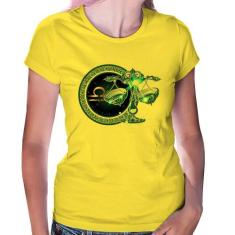 Baby Look Signo Libra Astrologia - Foca na Moda, Amarelo, P