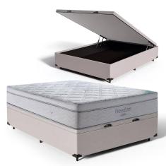 Cama Box Baú com Colchão de Molas Ensacadas D33 Ortobom Pillow In Freedom Casal 138cm