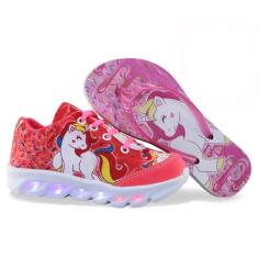 Tenis Infantil De Led Unicornio + Chinelo Lançamento - Tenis De Led, 2